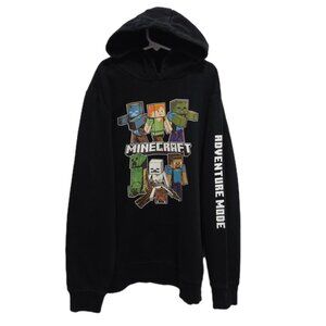 K5073 Boys Minecraft Mojang Graphic Pullover Hooded Sweatshirt Sz.XL